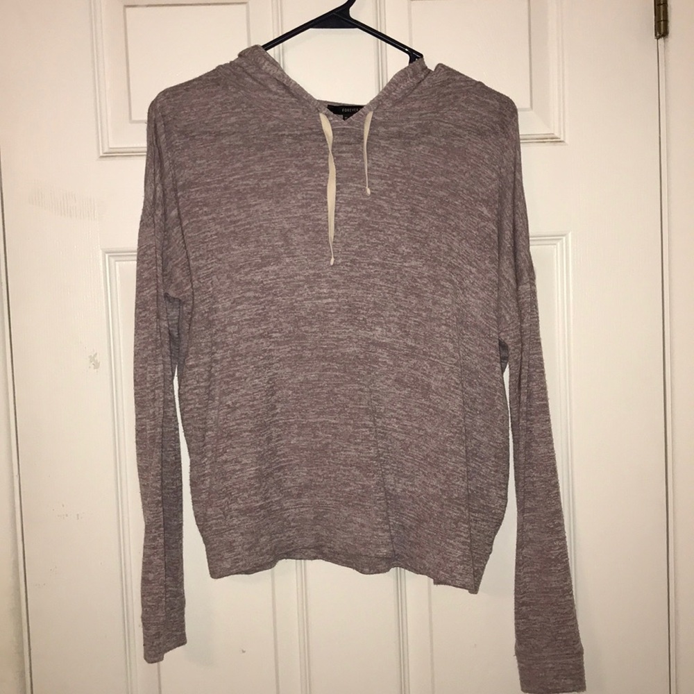Light purple thin pullover hoodie